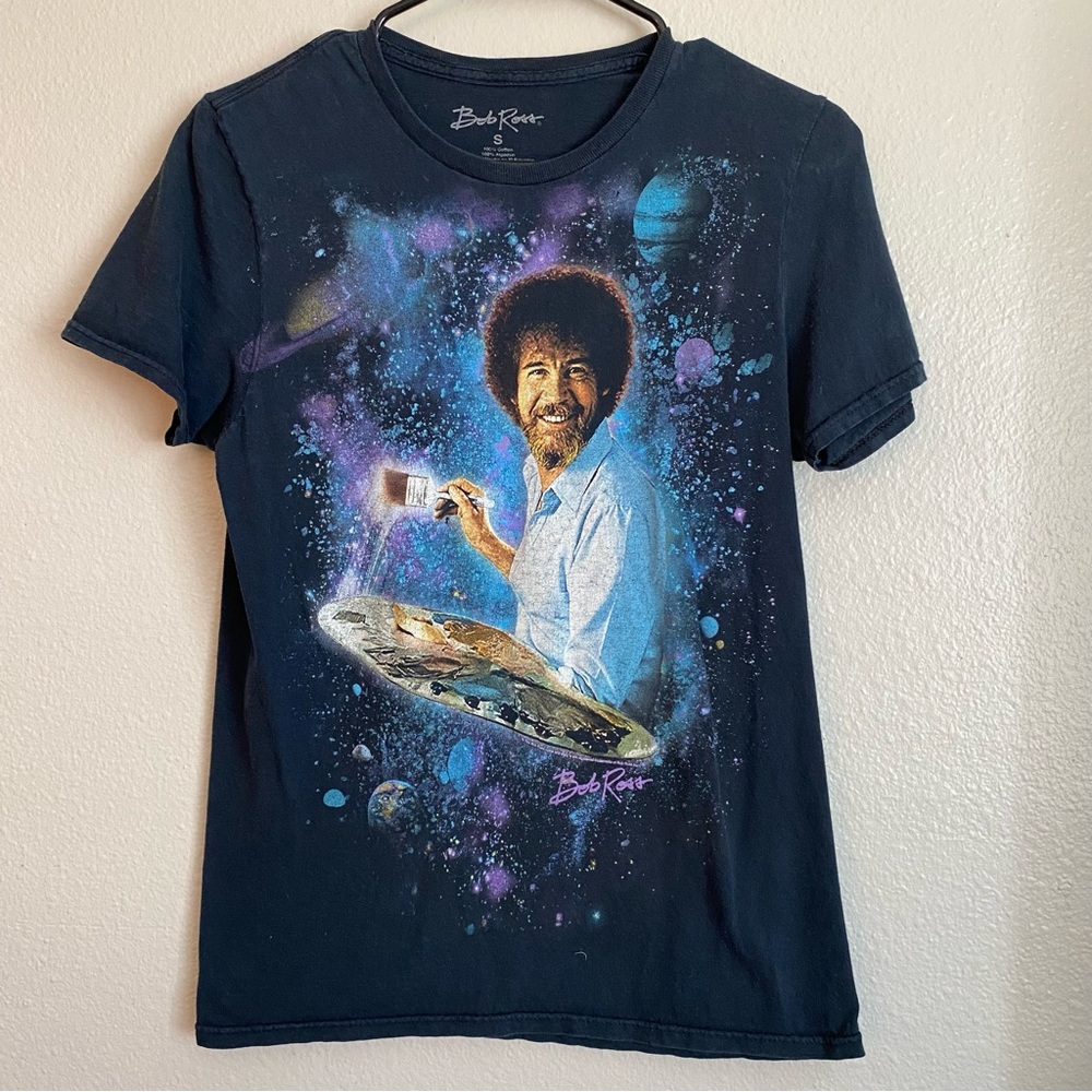 Women’s Bob Ross Galaxy Painting T-shirt Size Small
